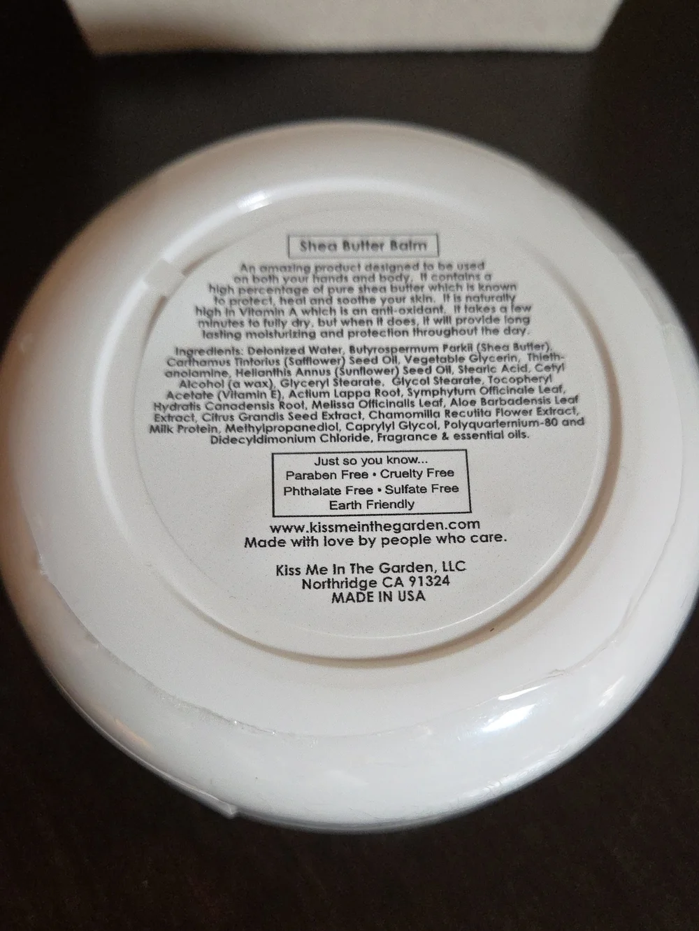 Kiss Me In The Garden Shea Butter Balm